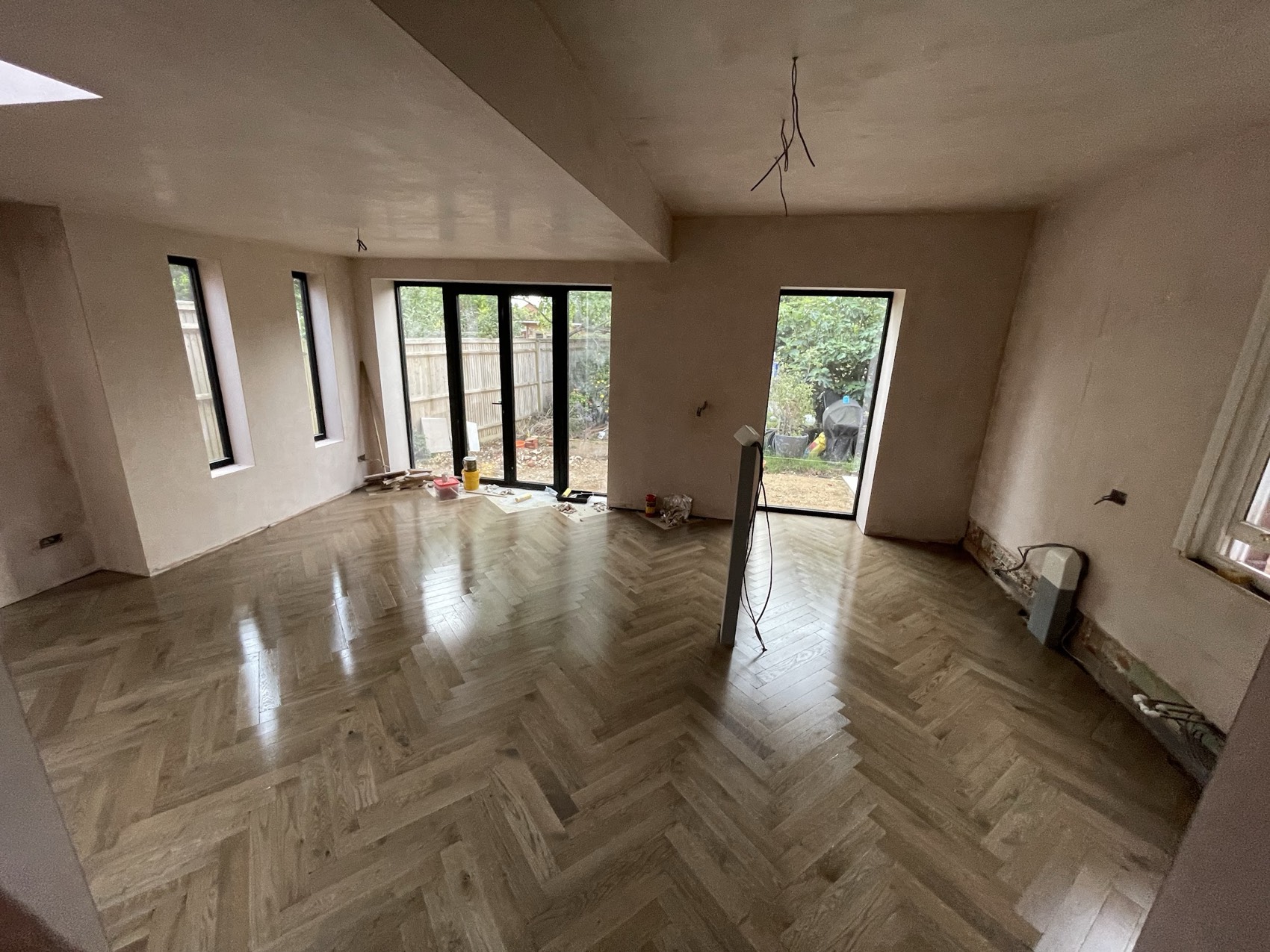 New room, plastered and floored