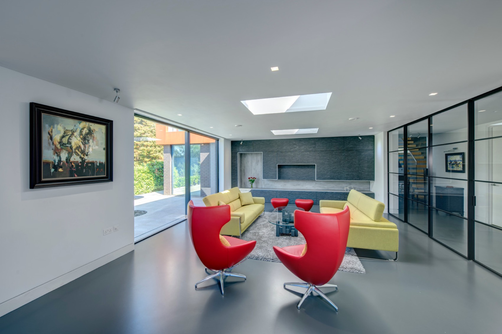 New build — living space and glazing